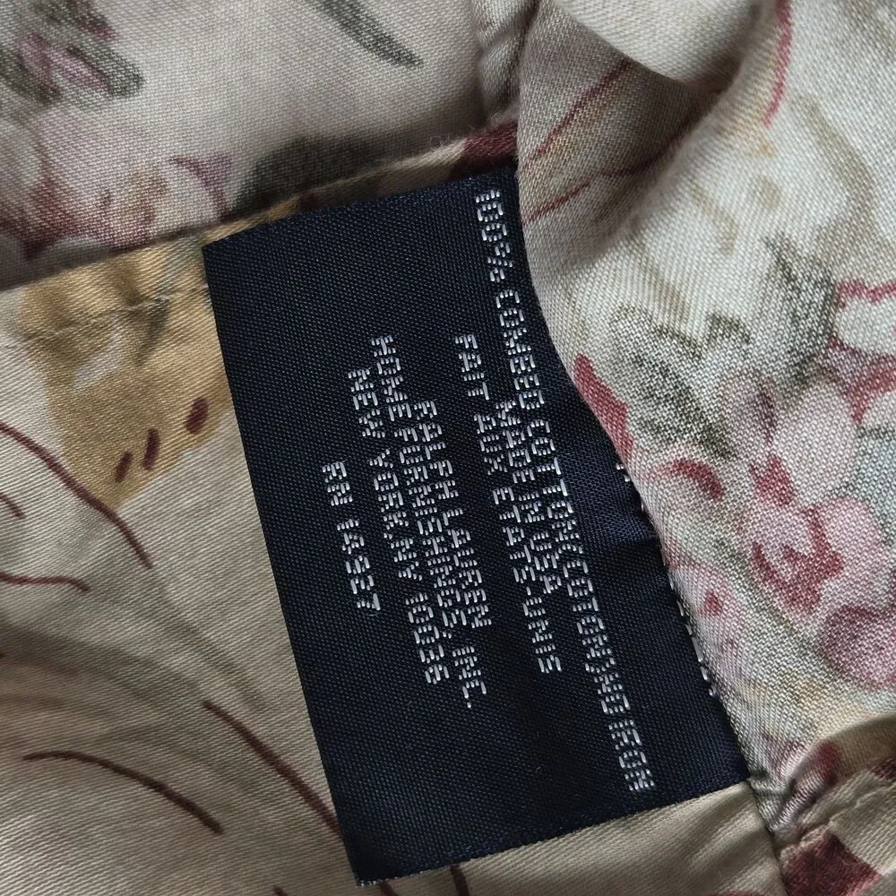 Pair (2) Vintage Ralph Lauren Guinevere Aragon Ruffled Euro Shams Cotton 25
